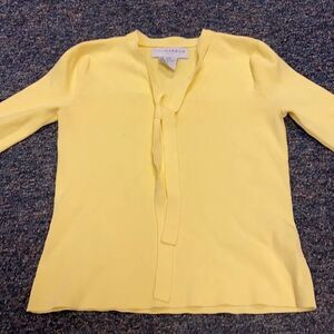 Sag Harbor Petite Yellow Tie Up Top sz. S